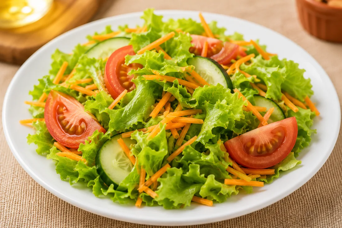 Mix de salada fresca e colorida